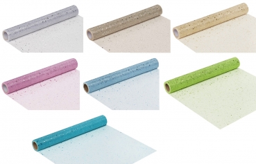Deko-Glimmer Tüll - 290mm breit - Farbauswahl